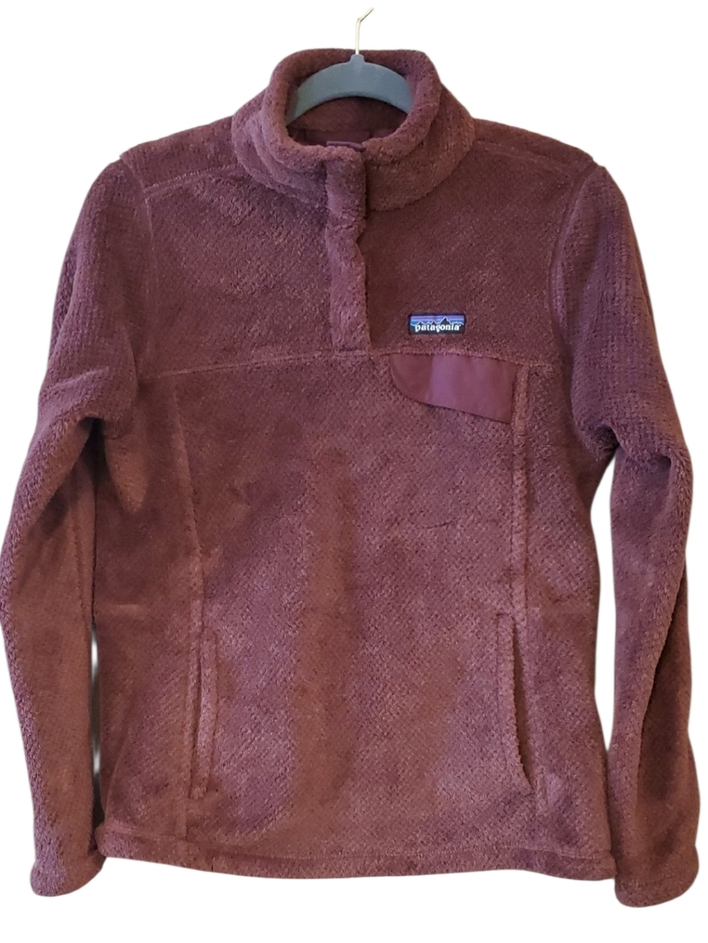 Patagonia Re-Tool Snap-T Fleece Pullover In Kiln Pink And Dark Currant Size M